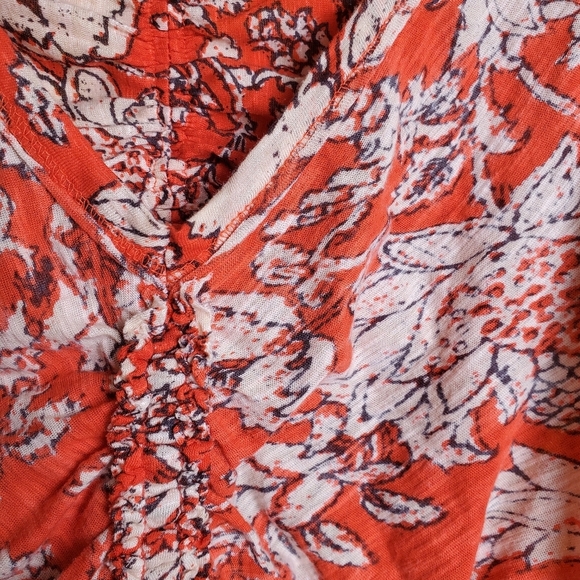Free People Orange Floral Blouse - Picture 6 of 10